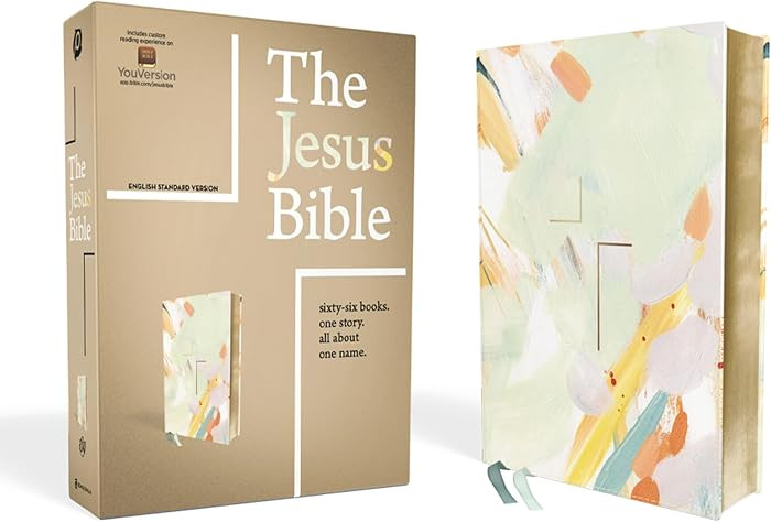 The Jesus Bible Artist Edition, ESV, Leathersoft, Multi-color/Teal | Amazon (US)
