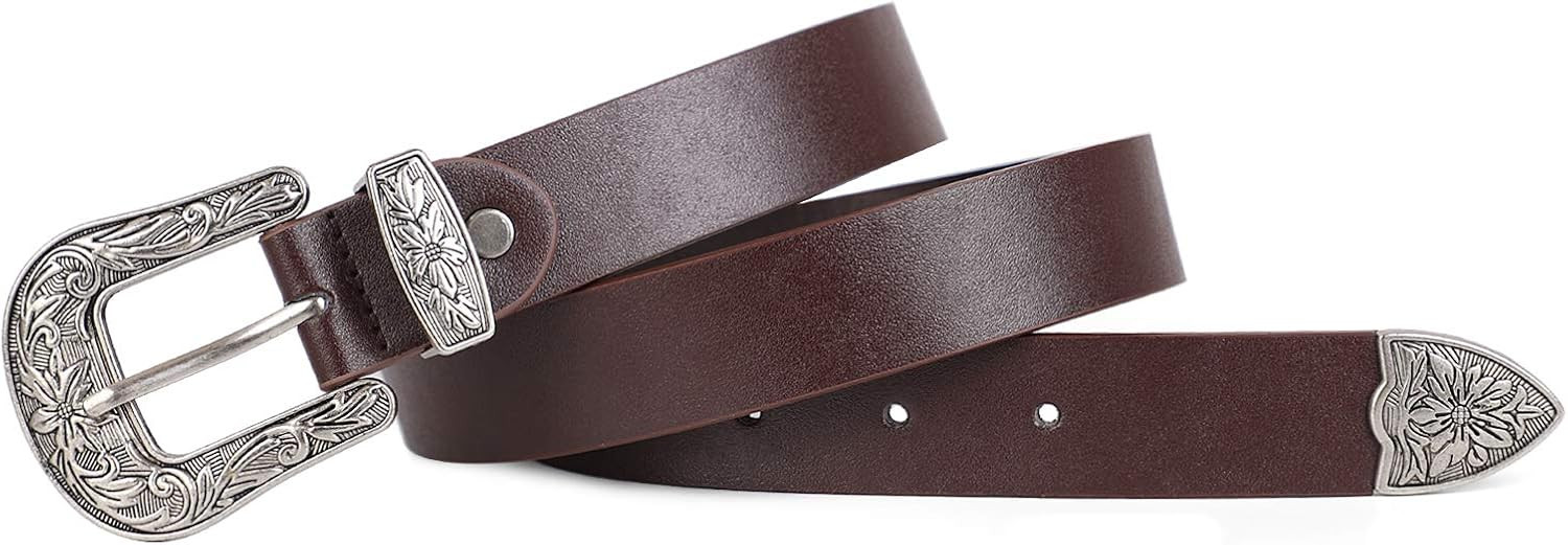 Western Belts for Women - Vintage Western Design Ladies Cowgirl Waist Belt for Pants Jeans Dresse... | Amazon (US)