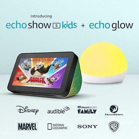 Introducing Echo Show 5 (2nd Gen) Kids + Echo Glow | Chameleon | Amazon (US)