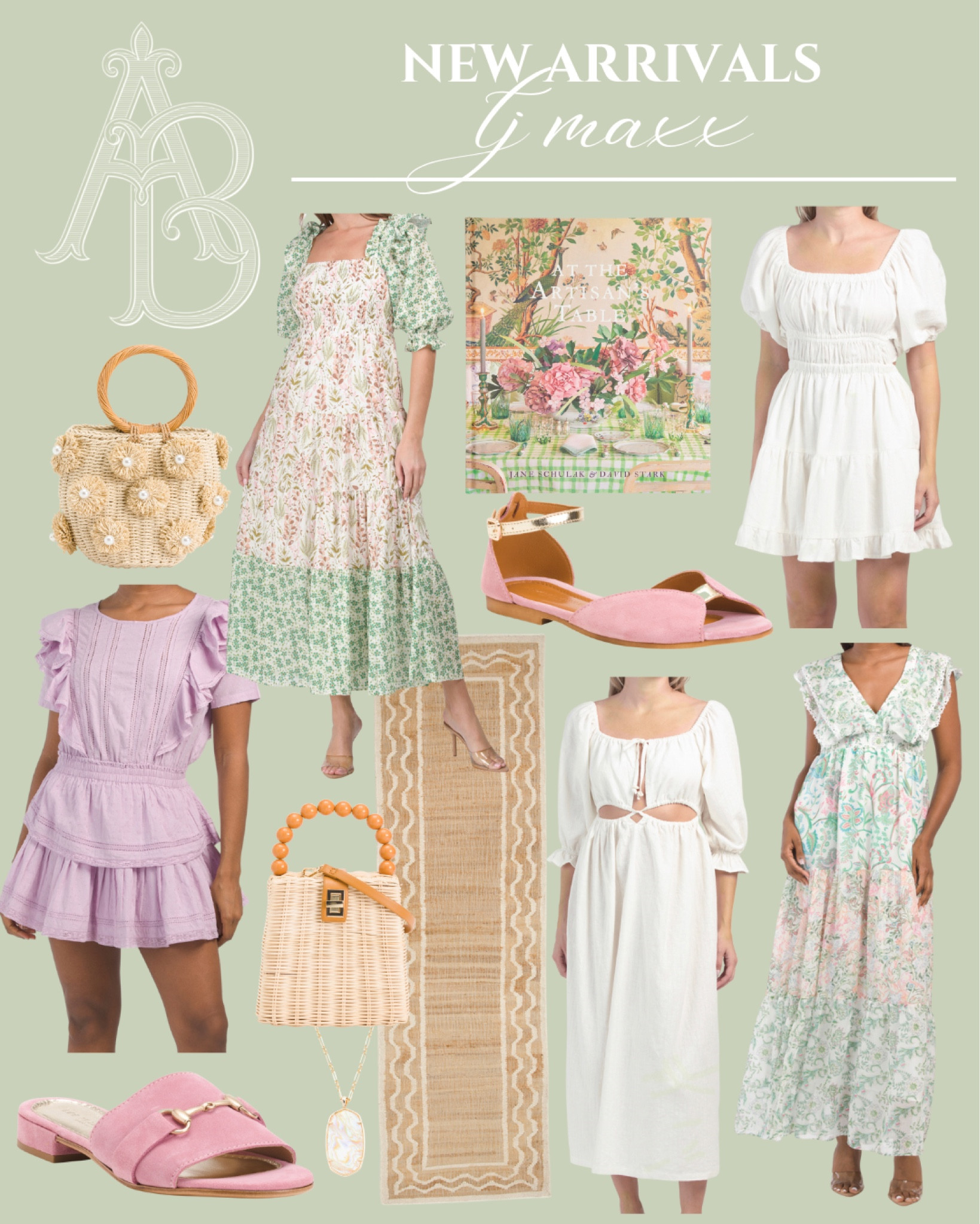 New spring arrivals at TJ Maxx! 🌸🍃

Loveshackfancy dress on sale, woven handbag, cleobella on sale, jute runner, coffee table books, white dress, pink shoes, Kendra Scott on sale

Burl wood console table, colorful floral painting, hand painted floor mirror, scalloped brass switch plates, butterfly salad plates, butterfly coffee cup, spring vibes, flower wooden bowl set, floral ikat jute rug, cute dish towel, coffee table book, Grandmillenial home decor, new traditional style, grasscloth wallpaper, natural home, house beautiful, furniture refresh

#LTKSeasonal #LTKhome #LTKstyletip