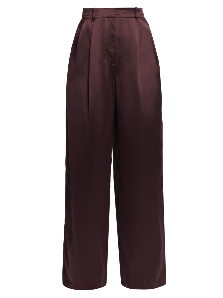 Vione Silk-Blend Straight-Leg Pants | Saks Fifth Avenue