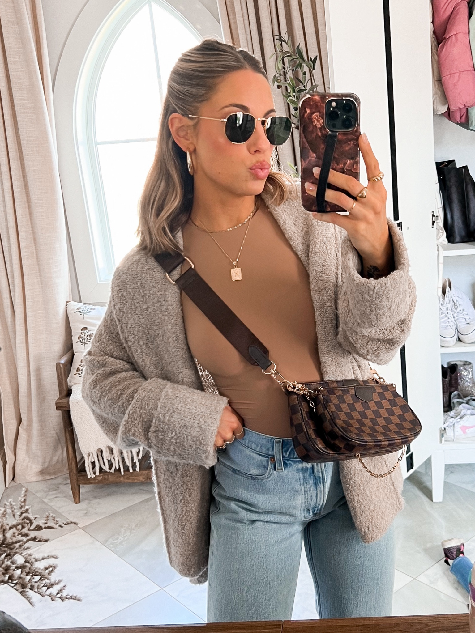 Outfit of the day 🤍
(Wearing size 25 jean & small bodysuit) 

#LTKstyletip #LTKSeasonal #LTKfindsunder100