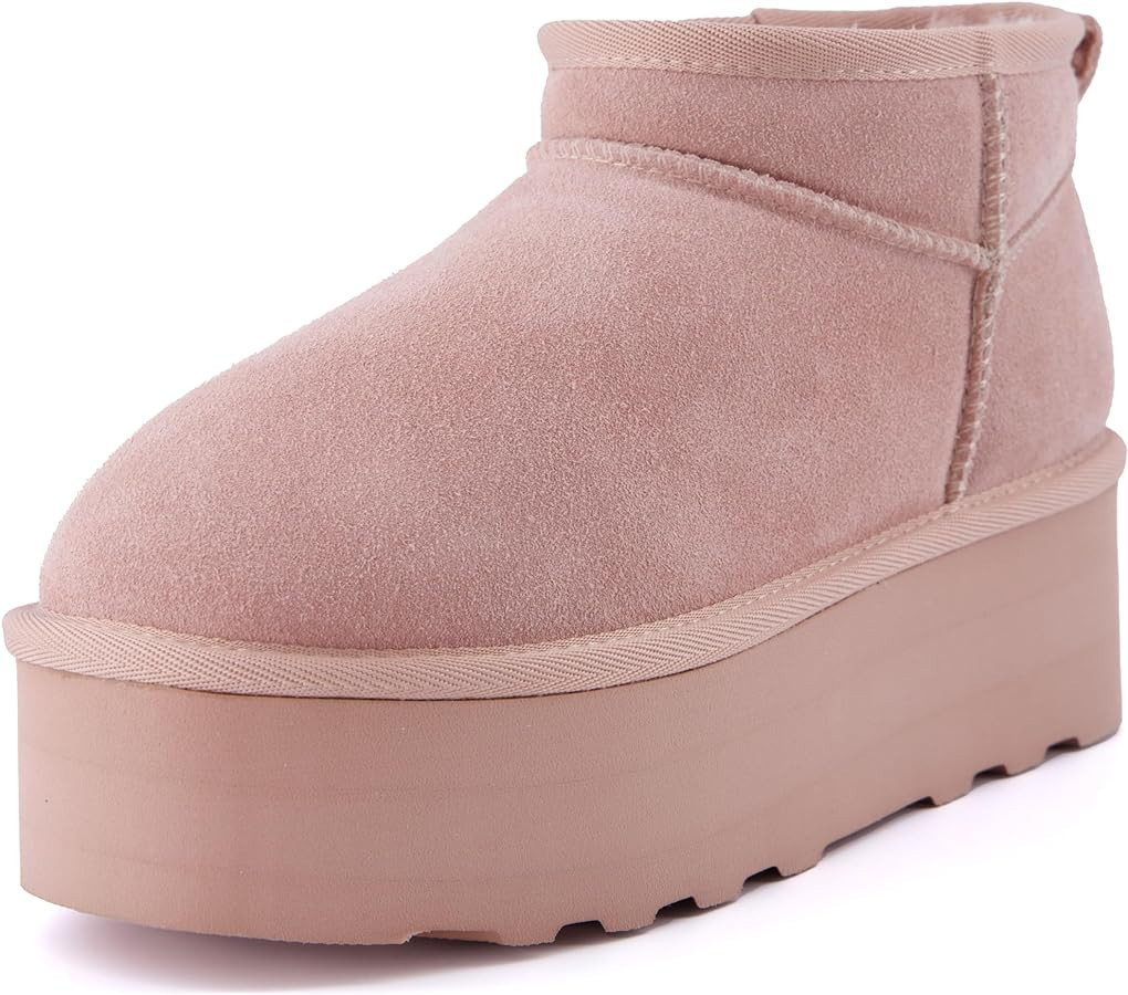 CUSHIONAIRE Women's Hippy Genuine Suede pull on platform boot +Memory Foam | Amazon (US)
