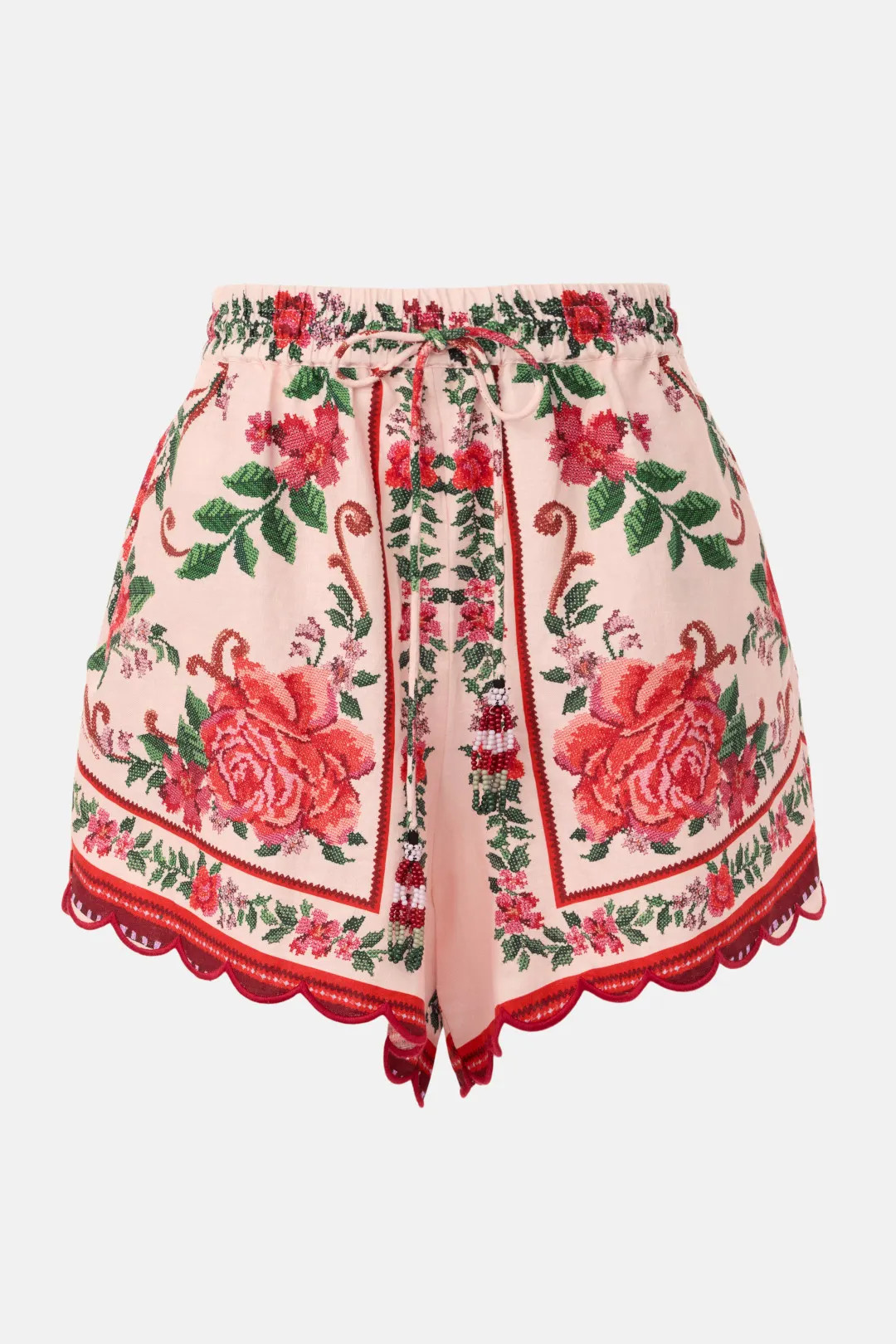 Flower Tapestry Pink Shorts | Rent the Runway