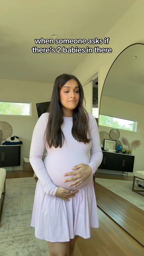 When someone ask if there's 2 babies in there 🤰😂 

 #LTKBump #LTKKids #LTKFamily