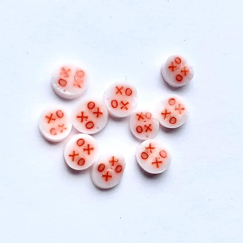 Red HUGHS AND KISSES 104 Coe Murrini Murrine Millefiory for Making and Decorating Beads No Hole -... | Etsy (US)