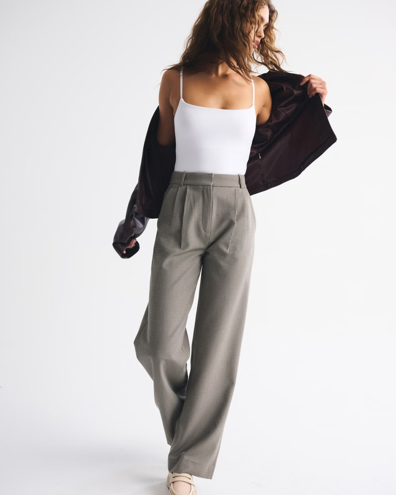 A&F Sloane Tailored Wide Leg Pant | Abercrombie & Fitch (US)