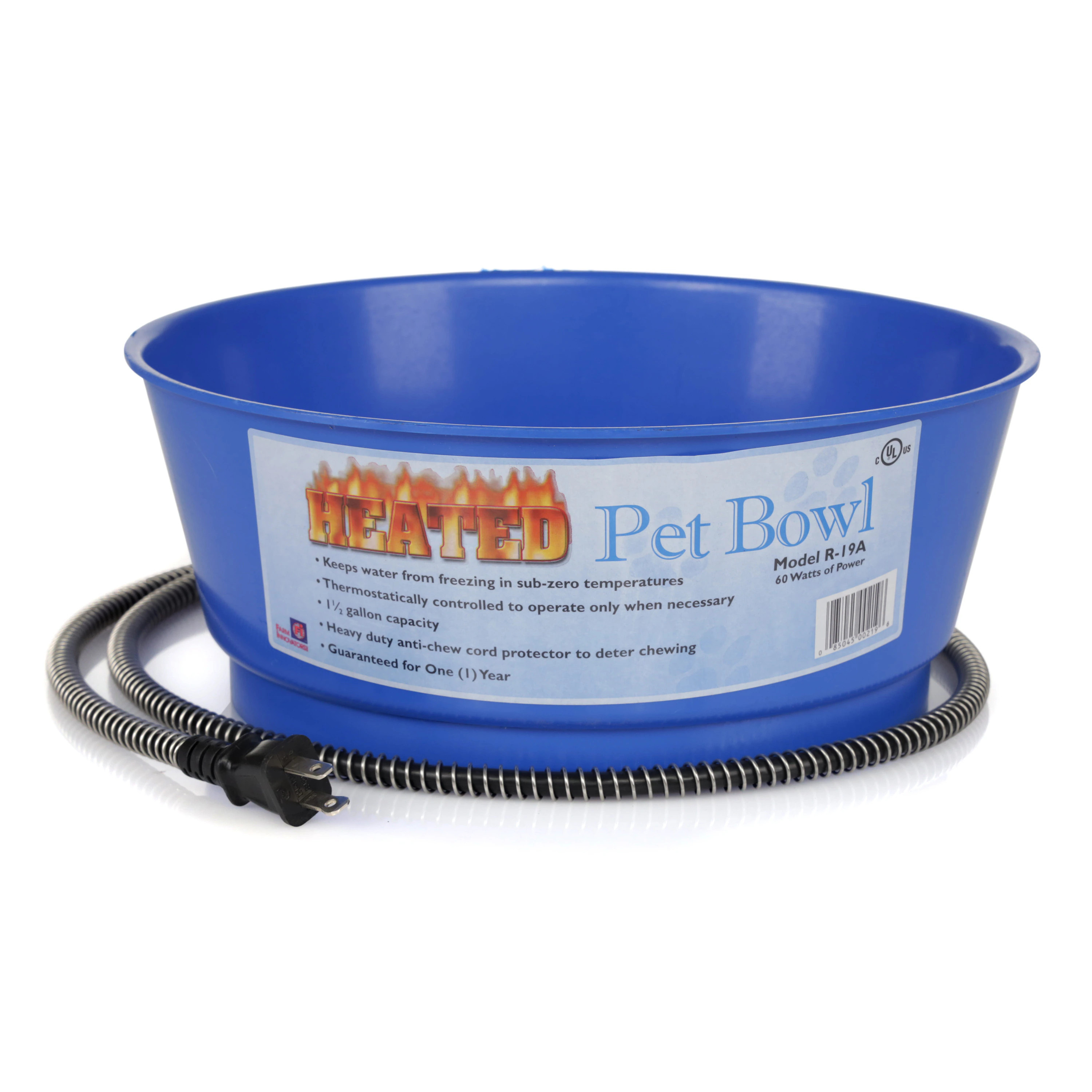 Farm Innovators 1.5 Gallon Electric Heated Pet Water Bowl 60 Watt Blue | R-19A | Lowe's