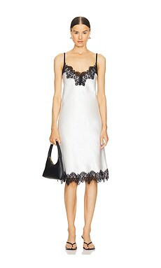 Enza Costa Hammered Satin Slip Dress in Off White from Revolve.com | Revolve Clothing (Global)