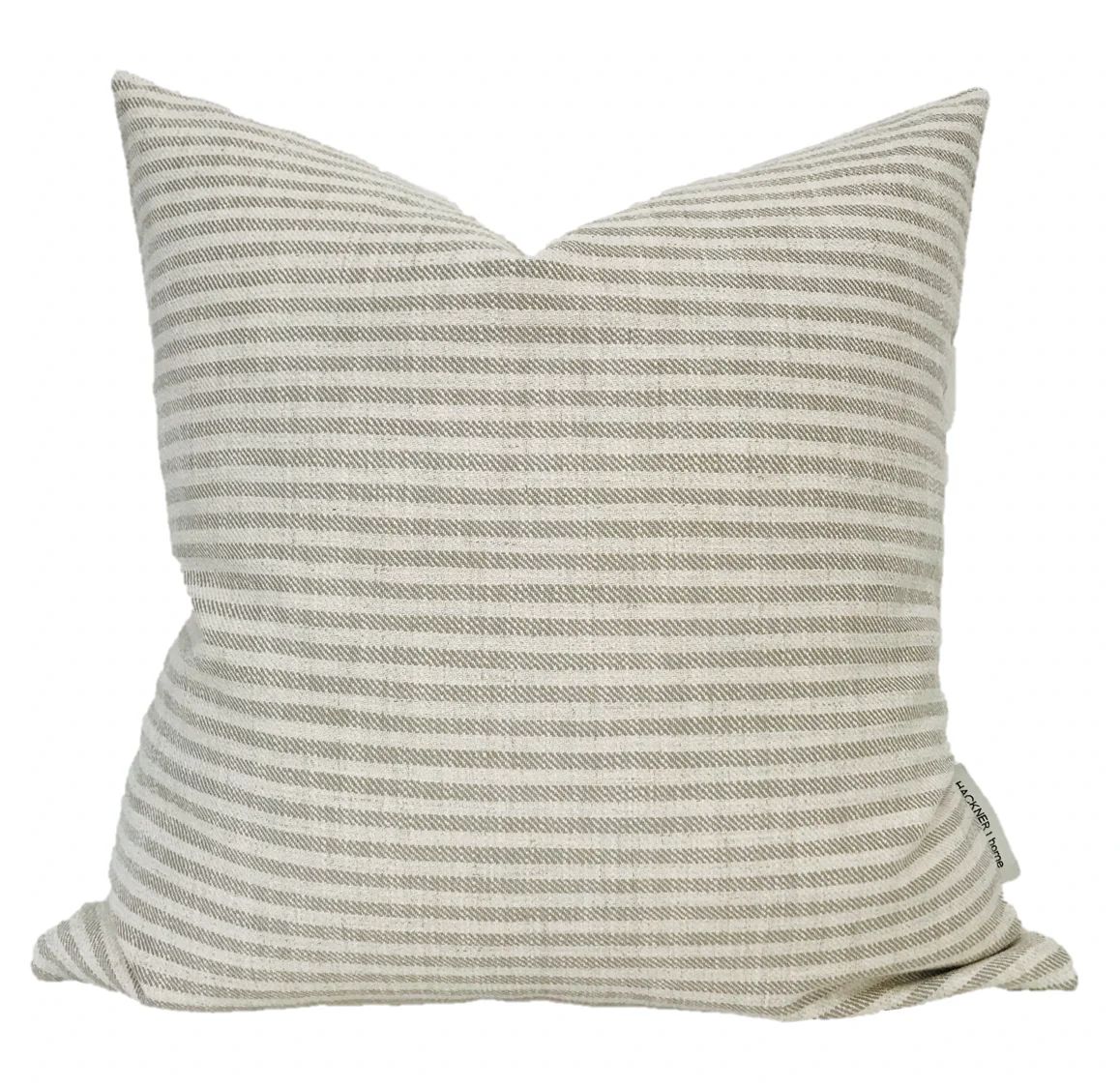 Woven Stripes | Sage Pillow Cover | Hackner Home (US)