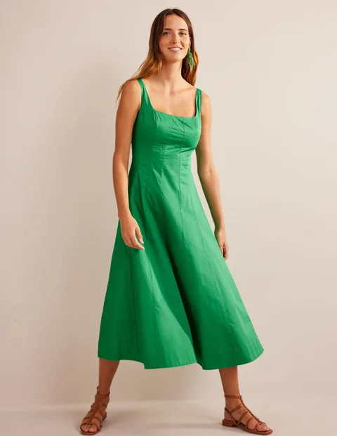 Sleeveless Panelled Midi Dress - Rich Emerald | Boden (US)