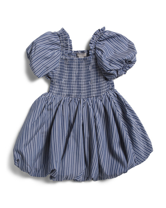 Toddler Girls Woven Square Neck Bubble Dress | TJ Maxx