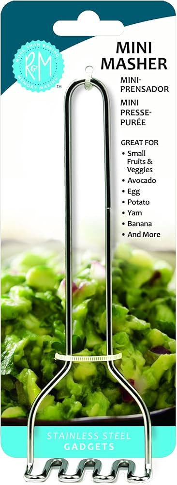 R & M International Potato Mini Masher, Carded, One Size, Silver | Amazon (US)