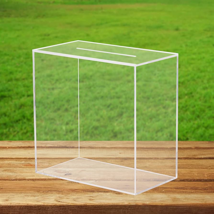 Clear Acrylic Wedding Card Box, Large DIY Card Box Blank No Print for Wedding Reception, Graduati... | Amazon (US)