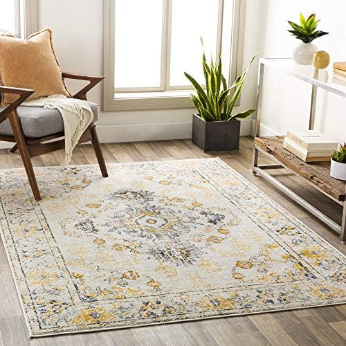 Artistic Weavers Delney Yellow Area Rug, 5 ft 3 in x 7 ft 1 | Amazon (US)
