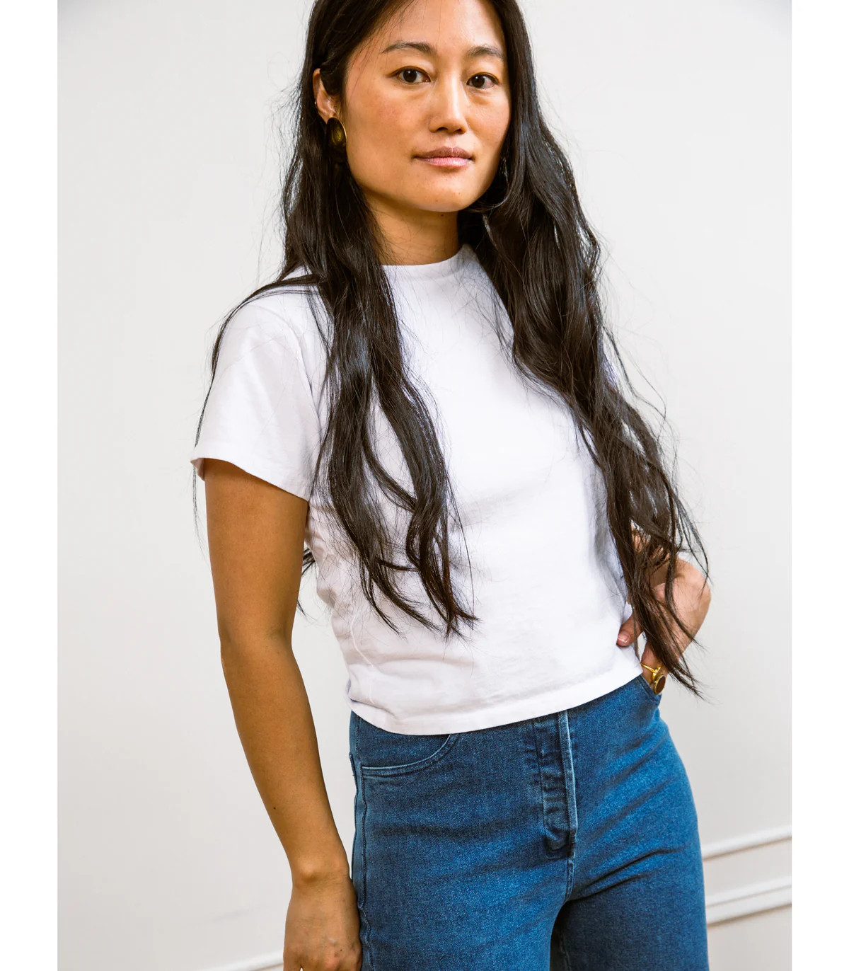 Hutton Boxy Fitted Tee - White | Loup