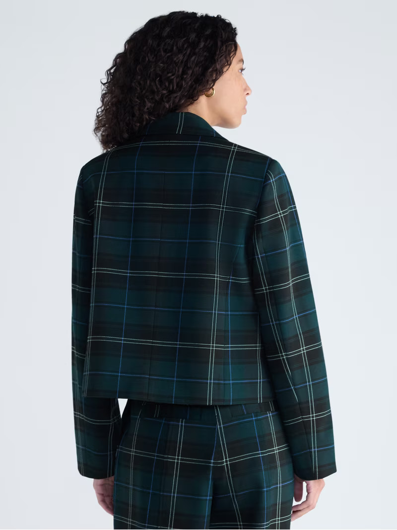 Free Assembly Women's Bow Front Cropped Blazer, Sizes XS-XXL | Walmart (US)