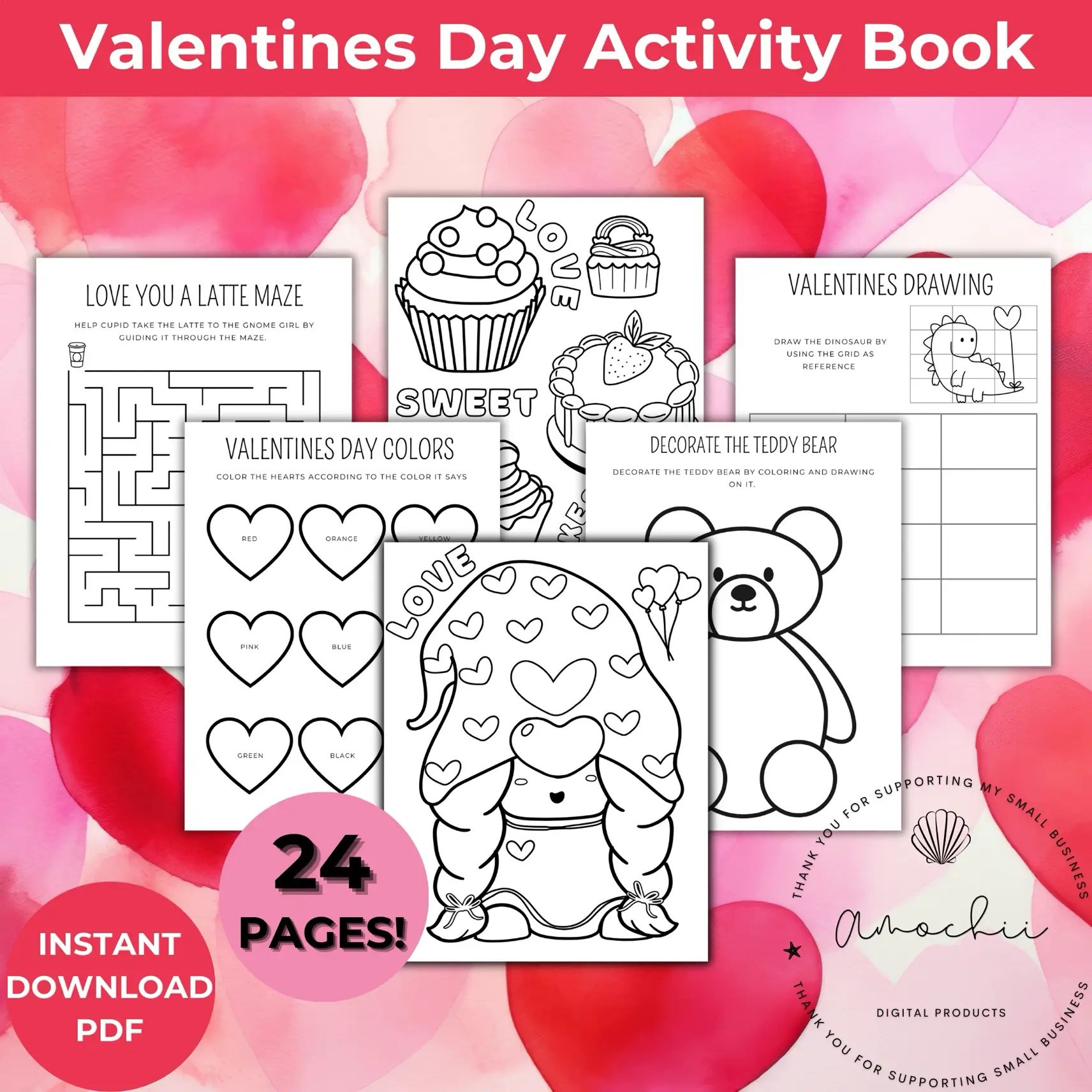 Valentines Day Kids Activity Printable Bundle perfect for kids in Preschool or Kindergarten. 

#LTKparties #LTKkids #LTKfamily
