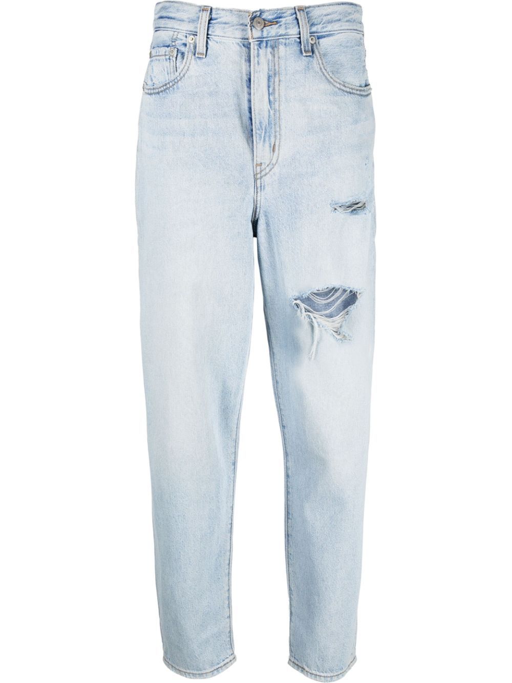 distressed straight-leg jeans | Farfetch (UK)