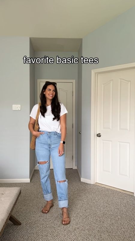 Mt favorite basic tees
I wear a medium or a large in these! 

Spring outfits 
Summer outfits 
Vacation outfits 
Casual outfits 
Jeans
Neutral outfits

#LTKfindsunder100 #LTKSeasonal #LTKstyletip