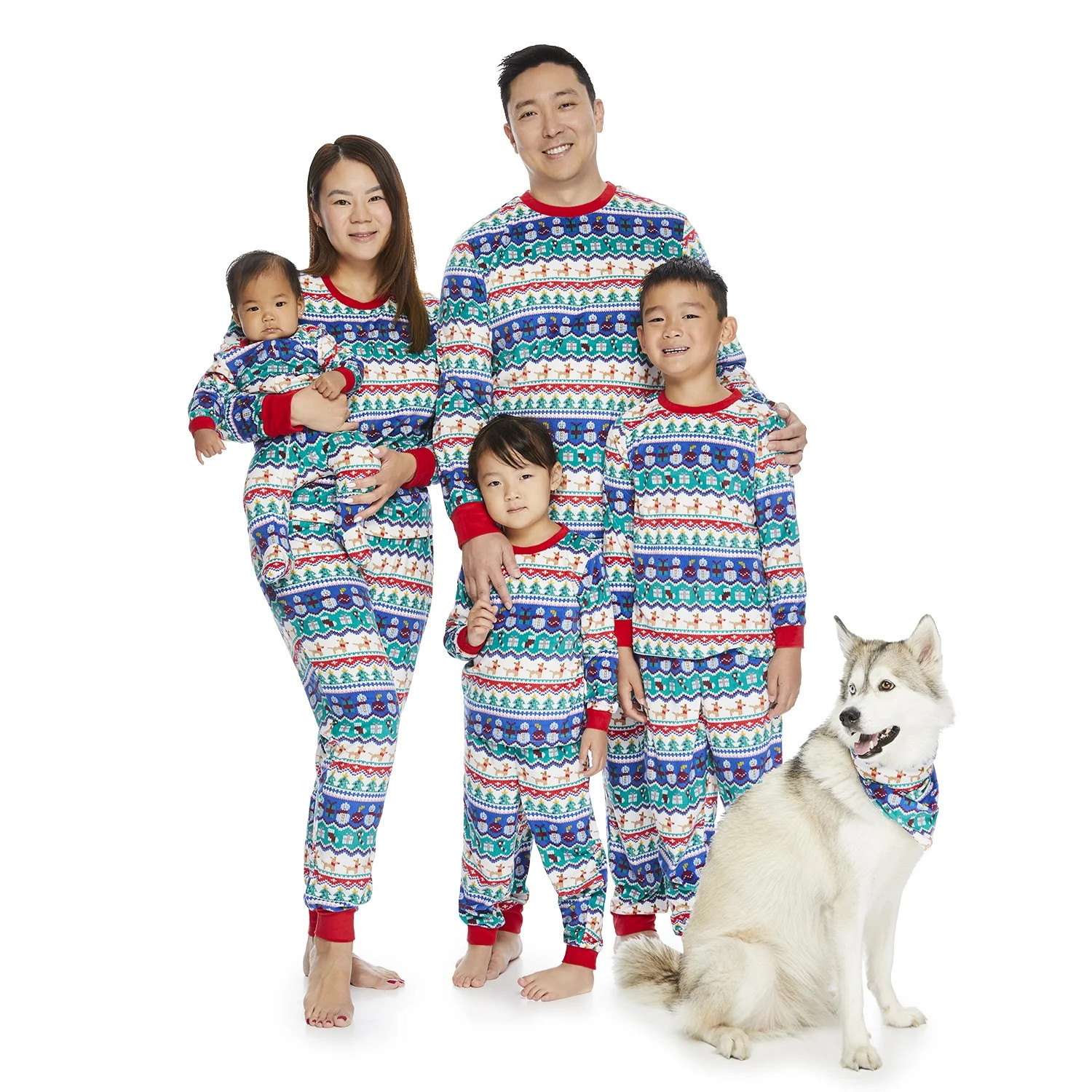 Jolly Jammies Unisex Baby Matching Family Pajamas Fairisle Sleeper | Walmart (US)