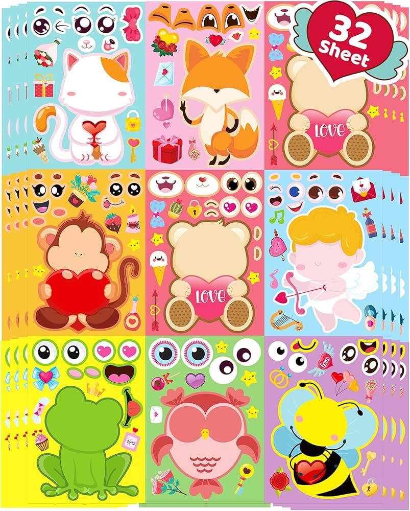 Benresive Party Favors for Kids 3-5 4-8, Face Stickers for Kids, Crafts Activities for Toddlers 1... | Amazon (US)