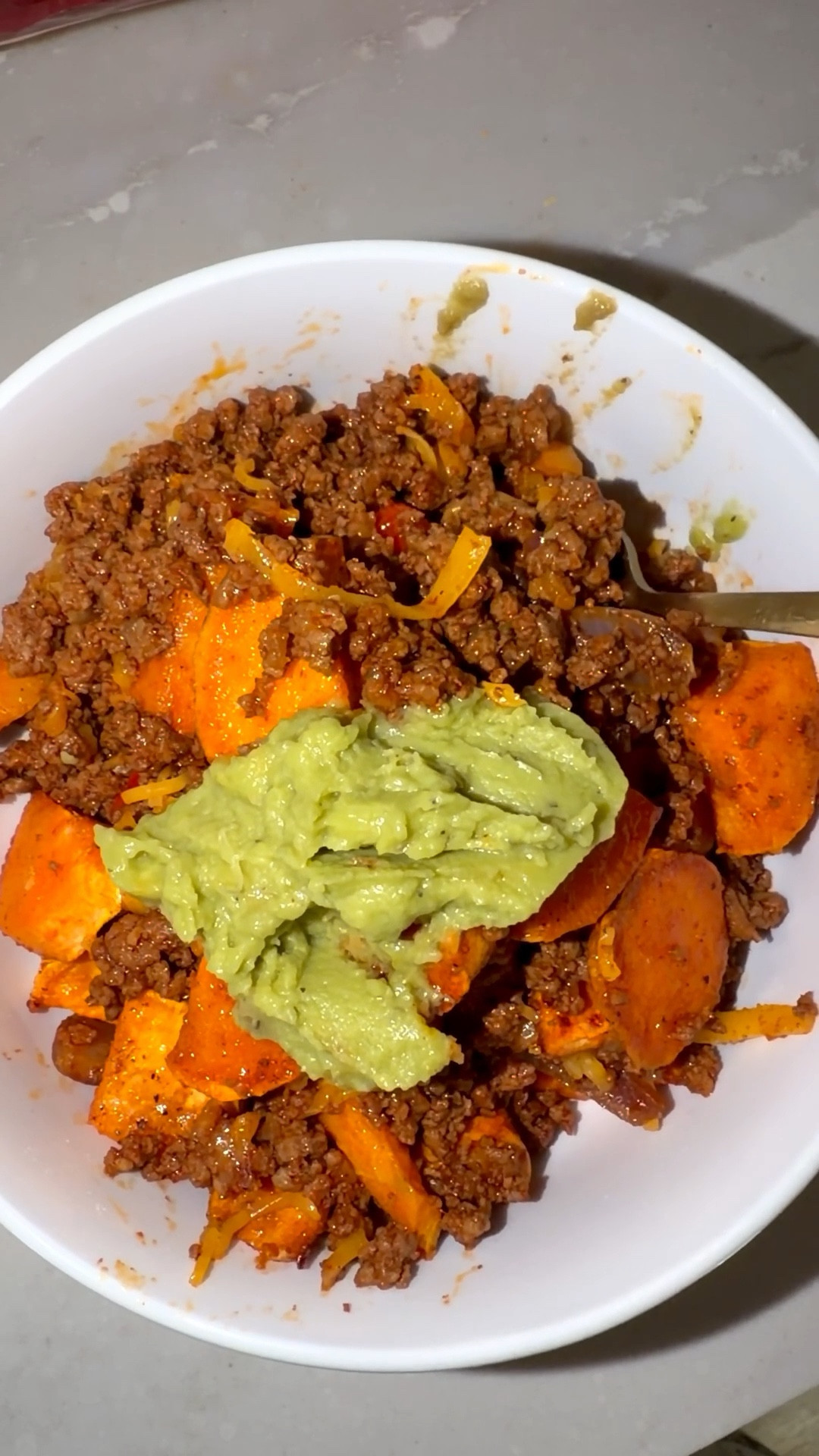 Taco bowl with sweet potatoes for dinner tonight! Quick, easy, and somewhat healthy lol 🤷🏽‍♀️ Pretty good! Will top it off with cilantro sauce next time. 

#whatsfordinner #cooking #home

#LTKdayinmylife #LTKHome #LTKfoodie