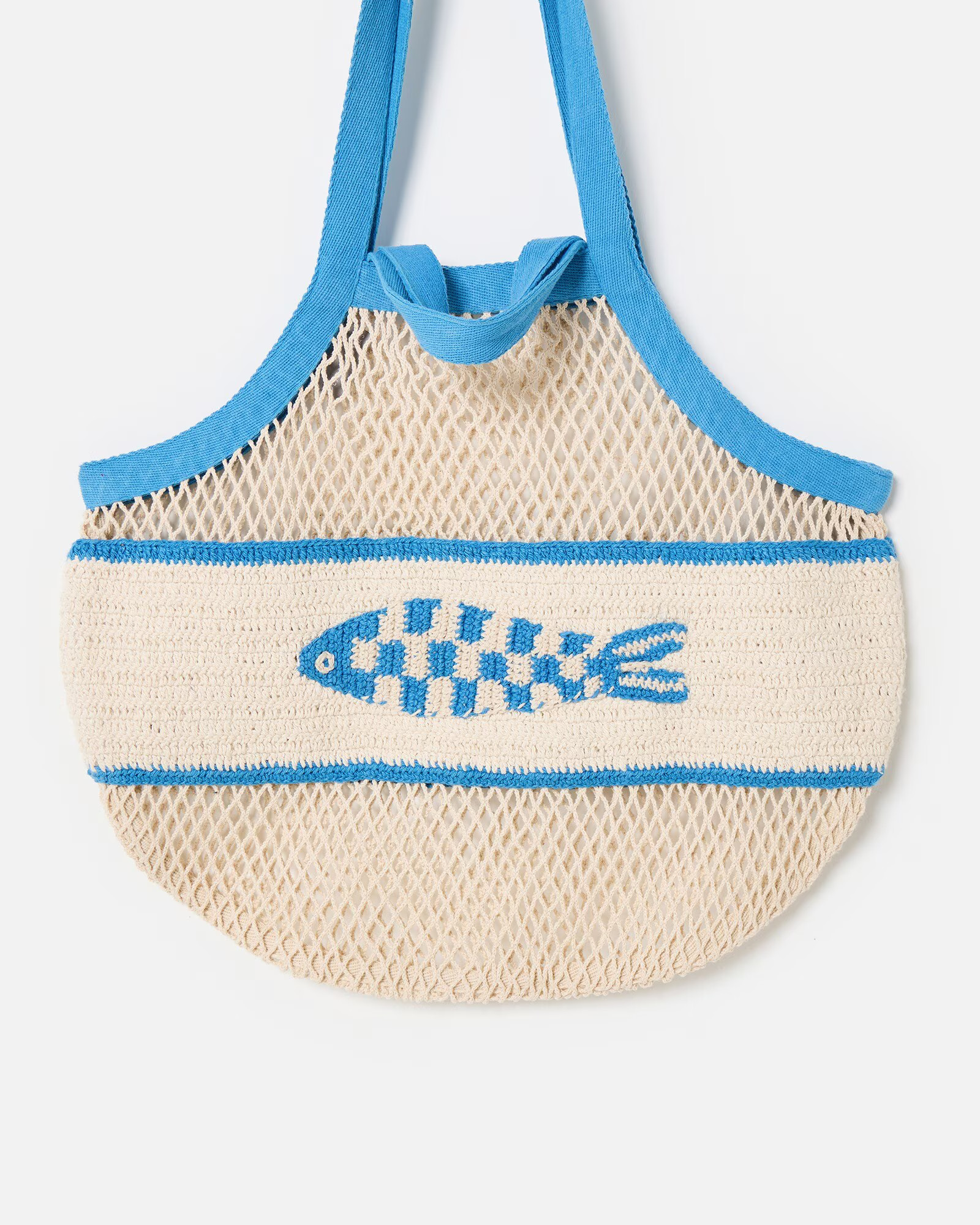 Cream & Blue Sardine Net Shopper Bag | Oliver Bonas | Oliver Bonas (Global)