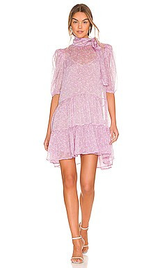 Sabina Musayev Vittoria Mini Dress in Lilac Ditsy from Revolve.com | Revolve Clothing (Global)