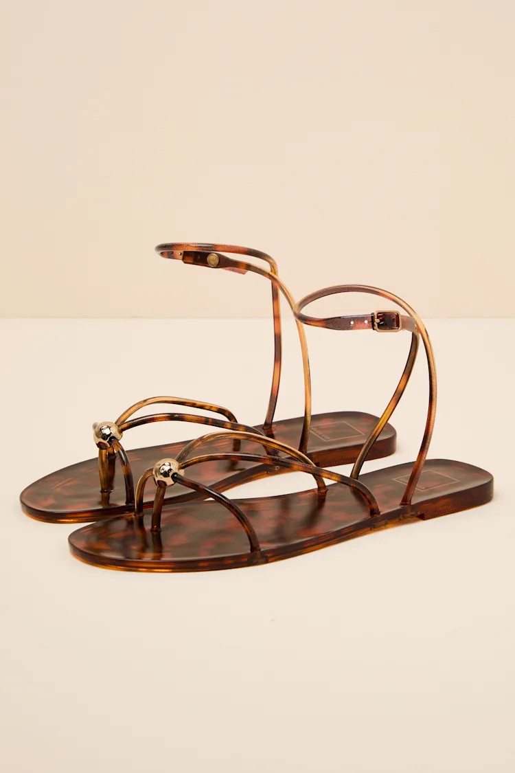 Kenley Tortoise Jelly Ankle Strap Sandals | Lulus