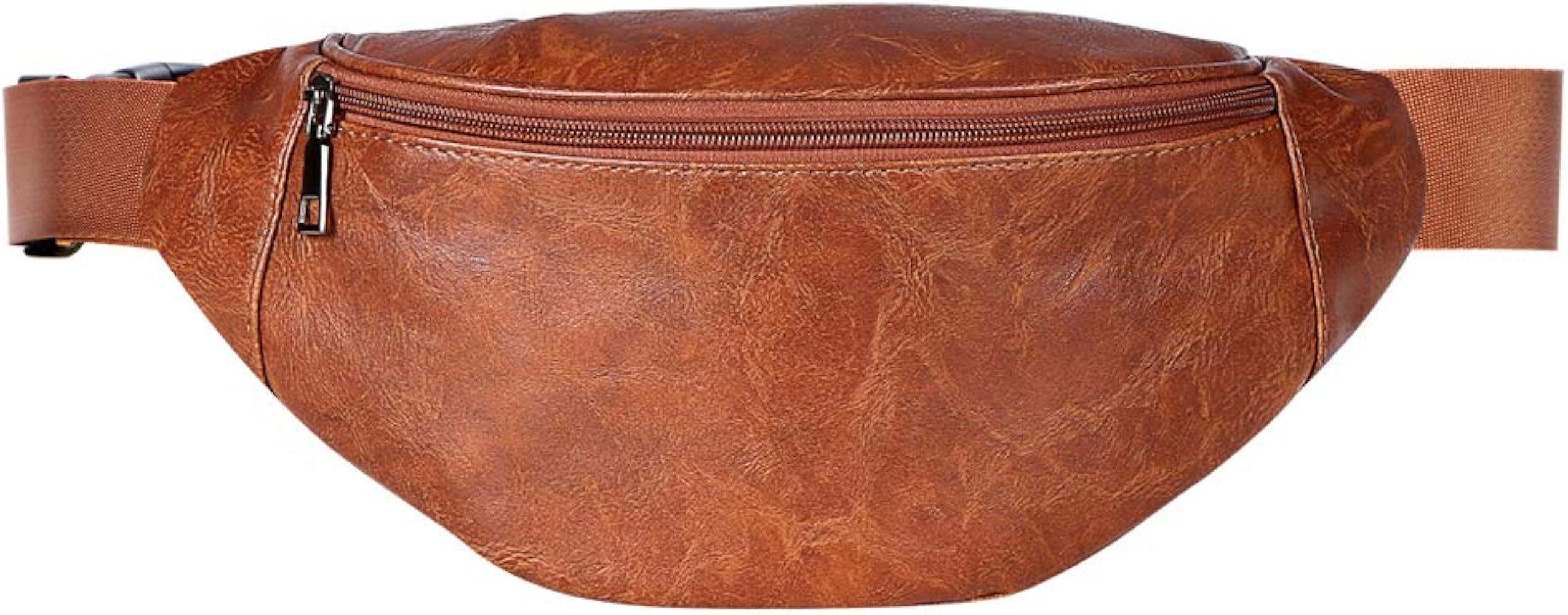 Sindax Fanny Pack Waist Bag PU Leather for Women Men Casual Hip Bum Bag Waterproof Chest Bag Phon... | Amazon (US)