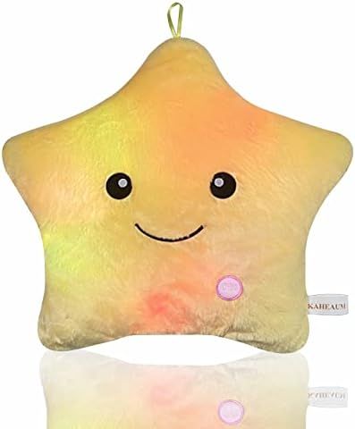 KAHEAUM Twinkle Star Pillow, Decorative Throw Pillows LED Night Light Up Pillow Stuffed Animal Pl... | Amazon (US)