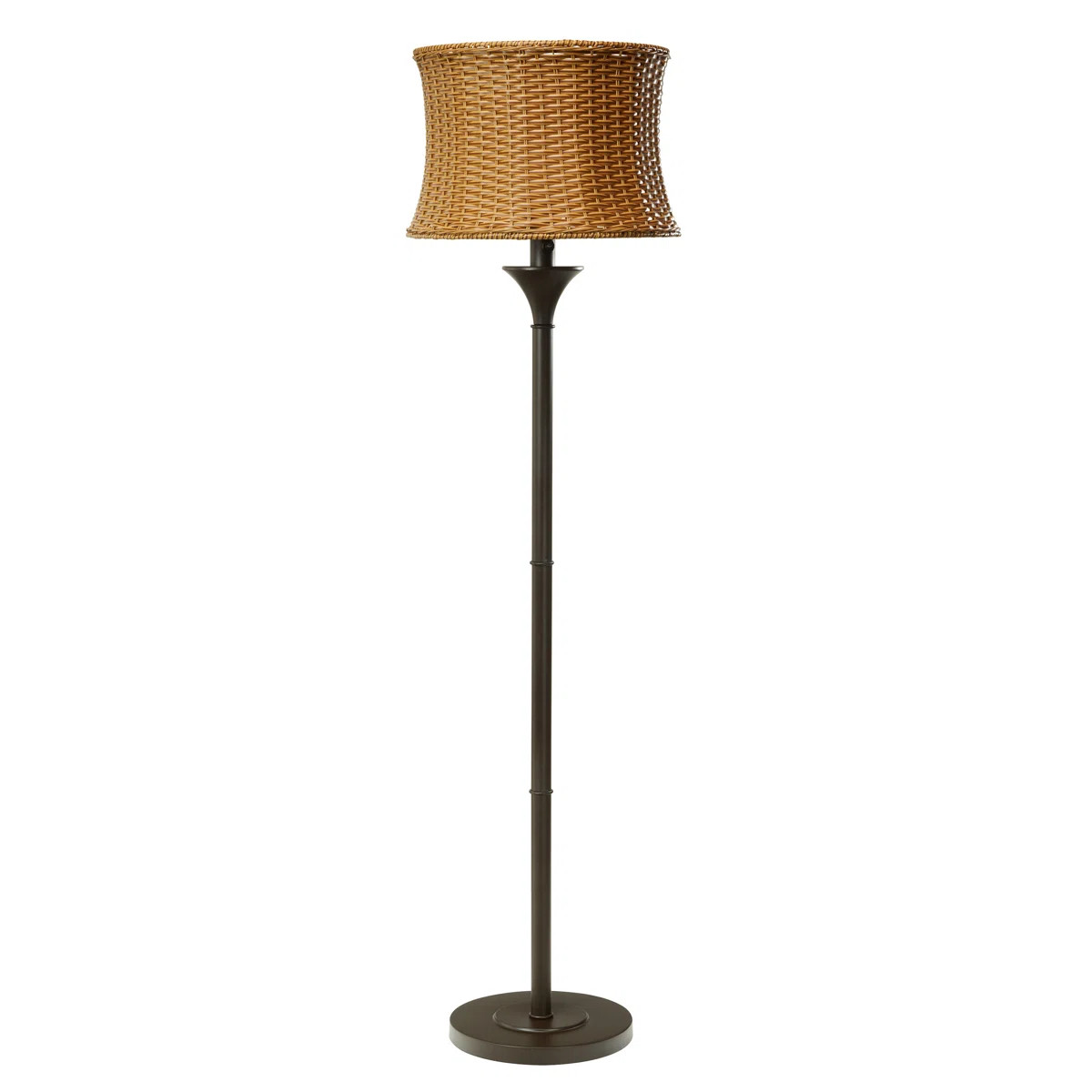 Evert 59.5"H Outdoor Basket Weave Floor Lamp | Wayfair North America
