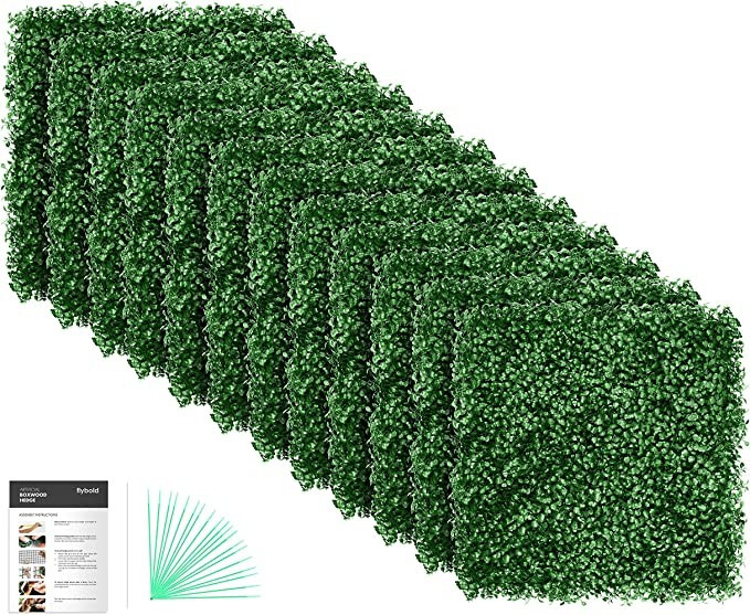 flybold Grass Wall Panel 20” x 20” Pack of 12 Boxwood Hedge Wall Panels Grass Backdrop Greene... | Amazon (US)