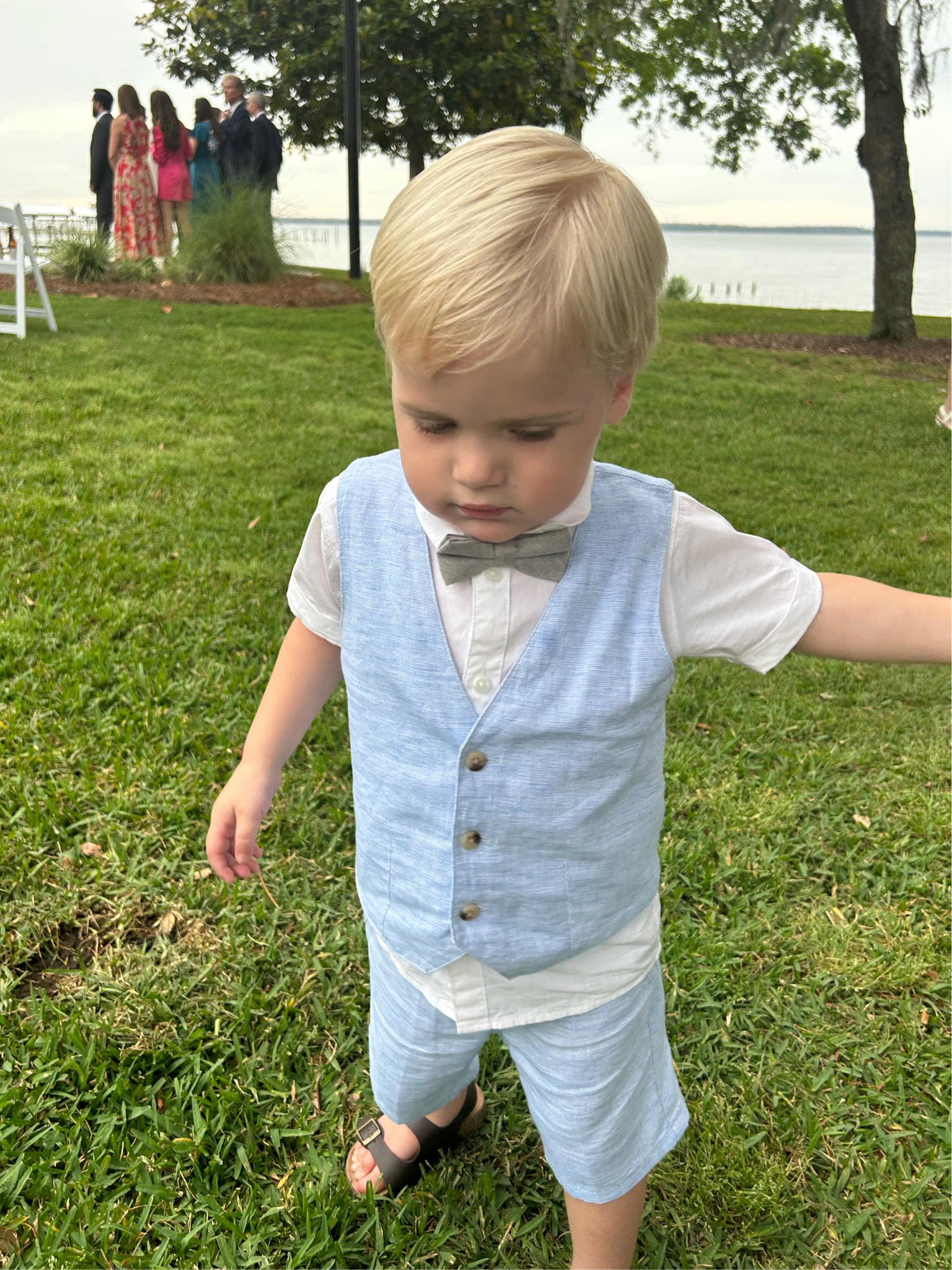 Ring Bearer A& Baby Boy's 3-Piece Gentleman Suit Set Shirt, Vest