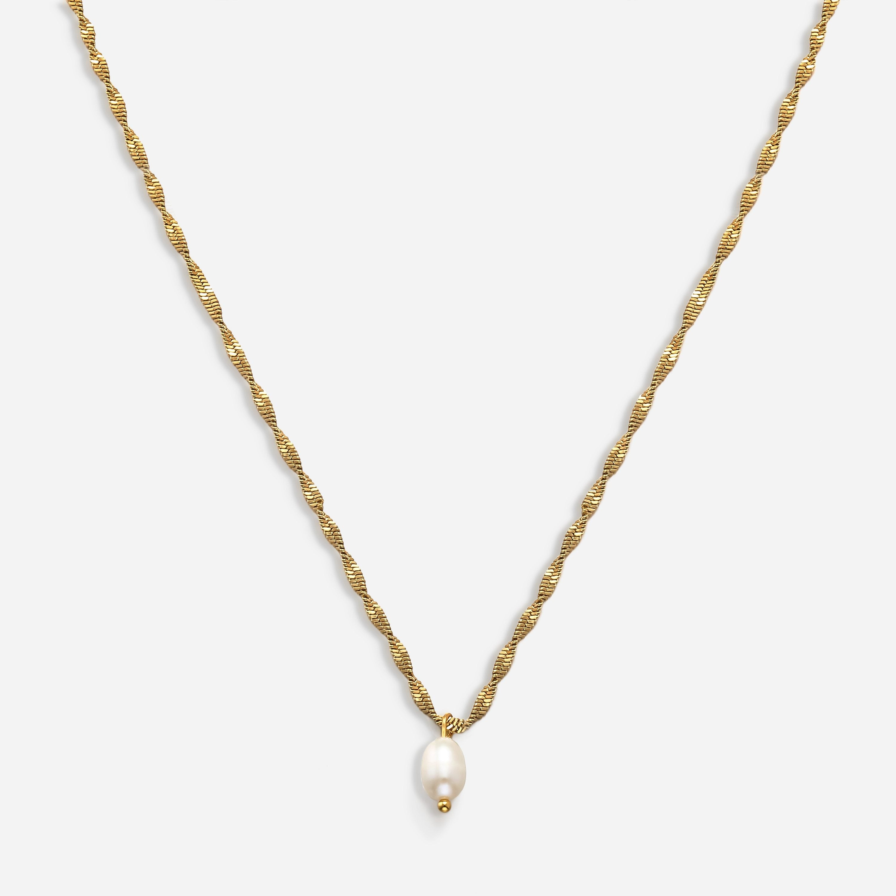 Natasha Pearl Rope Chain Necklace | Victoria Emerson