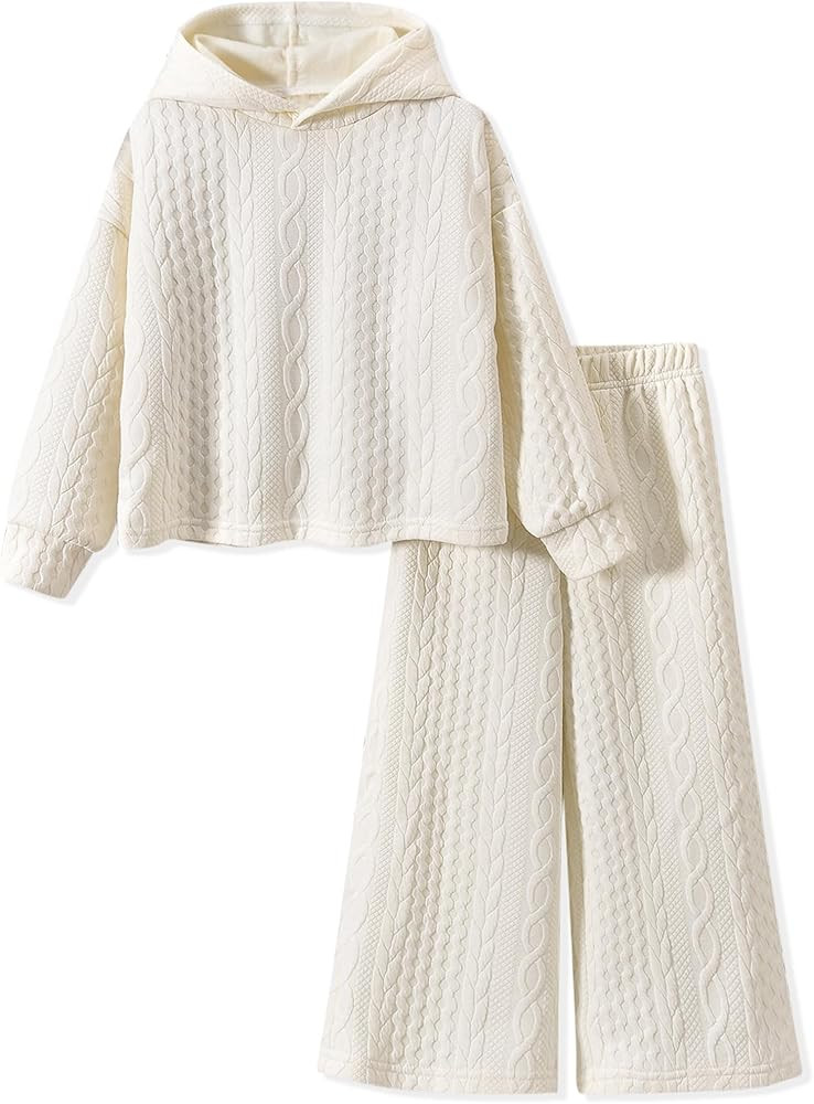 fioukiay Toddler Little Girls Casual Sweatsuit Pullover Hoodie Sweatpants Outfits | Amazon (US)