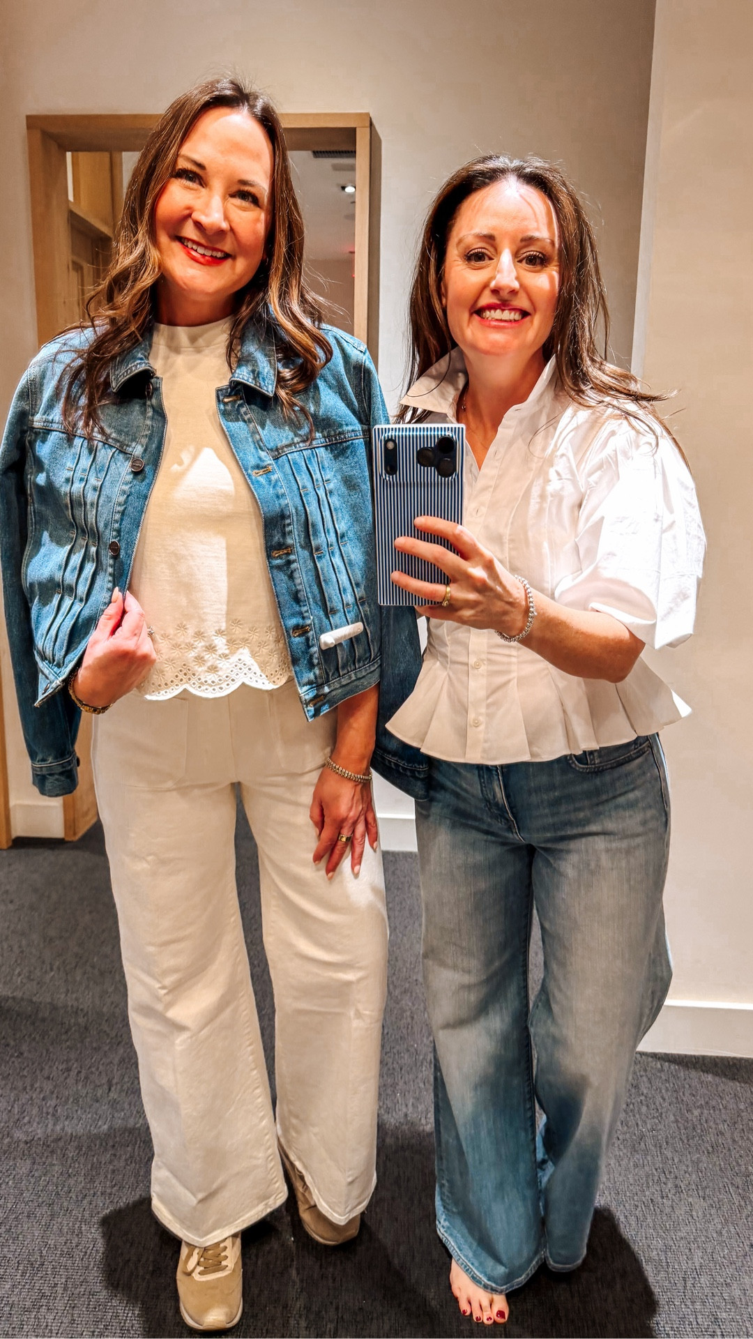 We had the best time @jcrew at Legacy West and walked away with some great spring finds. White blouses and denim you can’t go wrong! Get them #onsale this weekend 

#LTKSpringSale #LTKOver40 #LTKSaleAlert