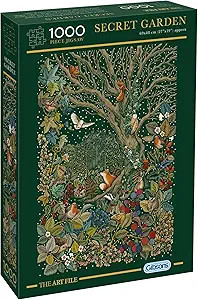 Gibsons The Art File Secret Garden 1000 Piece Jigsaw Puzzle | Made in America | Beautiful Animal ... | Amazon (US)
