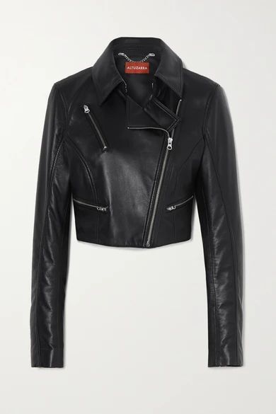 Altuzarra - Seijun Cropped Leather Jacket - Black | NET-A-PORTER (US)