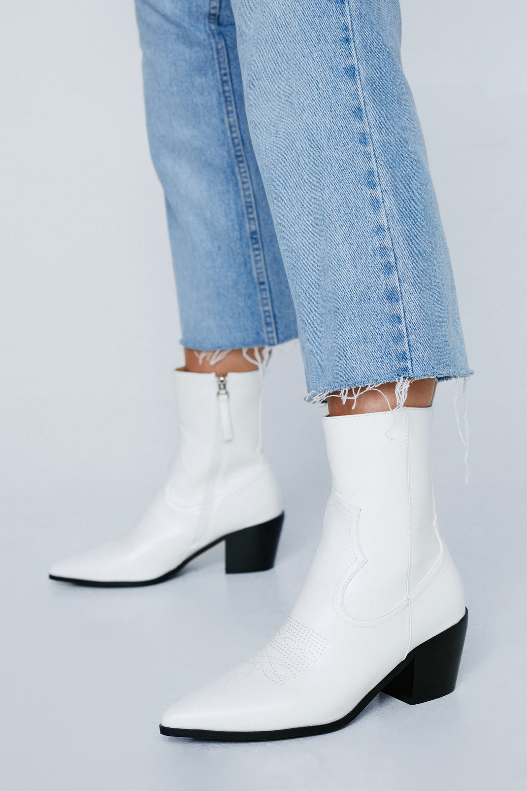 Faux Leather Western Ankle Boot | Nasty Gal (US)