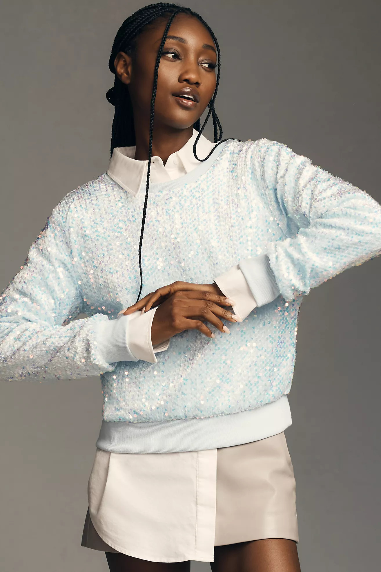 By Anthropologie Sequin Velvet Sweatshirt | Anthropologie (US)