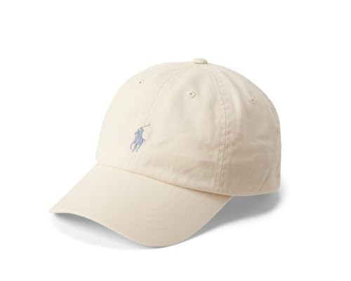 POLO RALPH LAUREN Men's Cotton Sport Hat, Guide Cream, Off White, One Size | Amazon (US)
