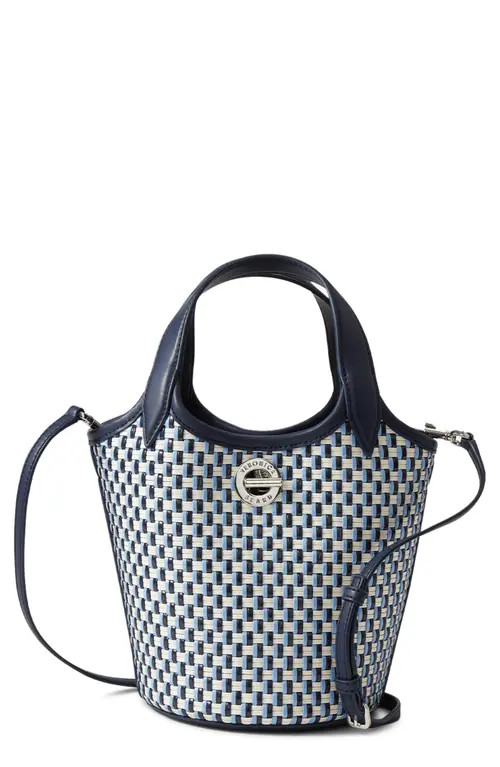 Veronica Beard Anchor Woven Top-Handle Bag in Navy Multi at Nordstrom | Nordstrom