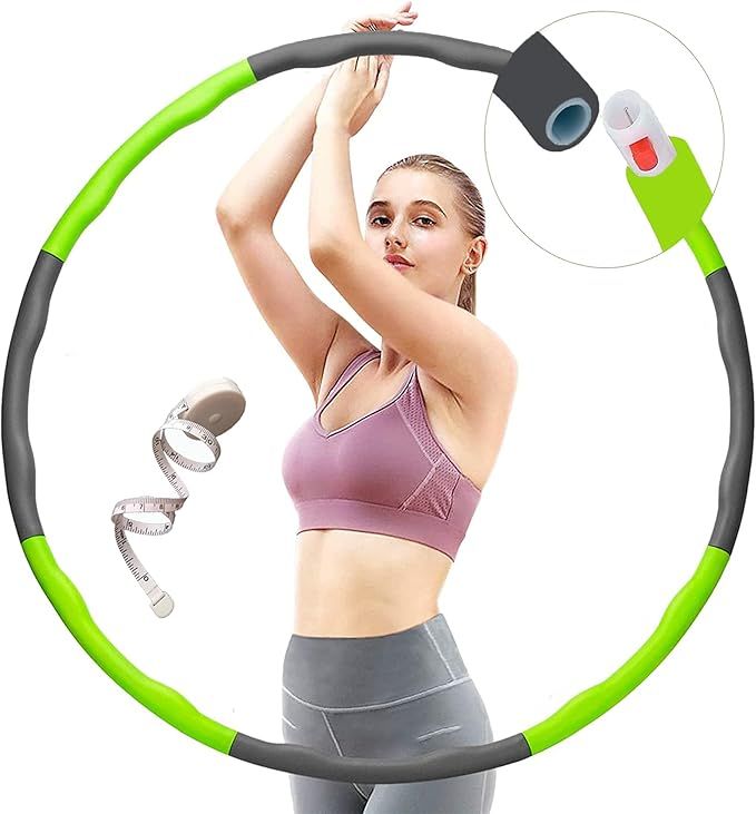 Weighted Exercise Hoop, Fitness Exercise Hoop with Ruler for Adults & Kids, 8 Section Detachable ... | Amazon (US)