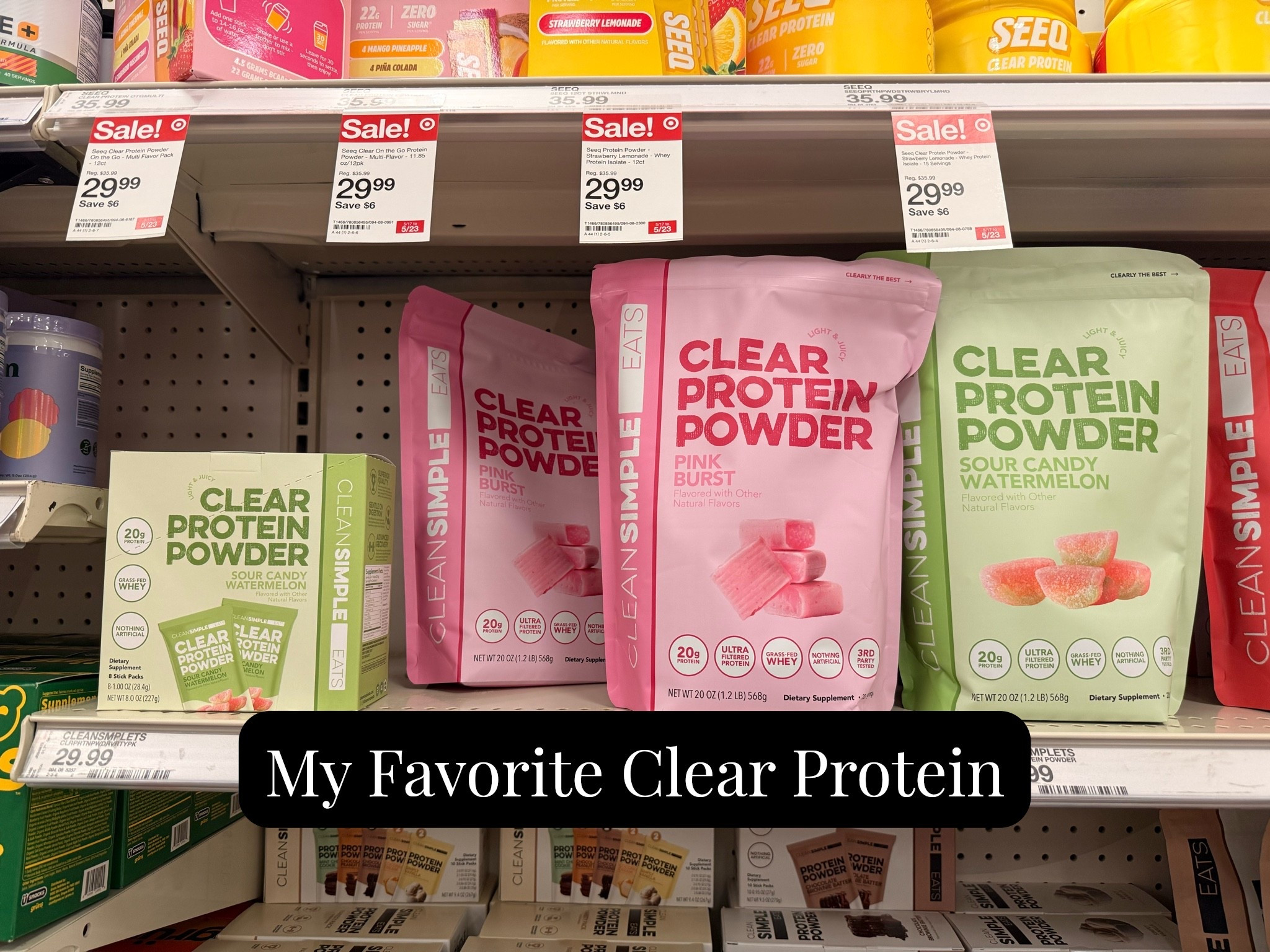 My favorite clear protein powder find 🩷💚

If you’re tired of heavy creamy protein shakes, these taste more like a juice or sports drink instead.

The Pink Burst flavor has been my current obsession and the individual packets are so easy for travel, busy mornings, gym bags, vacation days, pool days, and summer travel.

Target finally had them stocked again so I grabbed more.

#LTKselfcare #LTKfitnessgoals #LTKActive