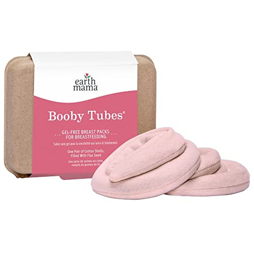 Earth Mama Booby Tubes | Gel-Free Hot & Cold Compress Nursing Packs for Breastfeeding & Tender Breasts, 4.2-Ounce | Amazon (US)