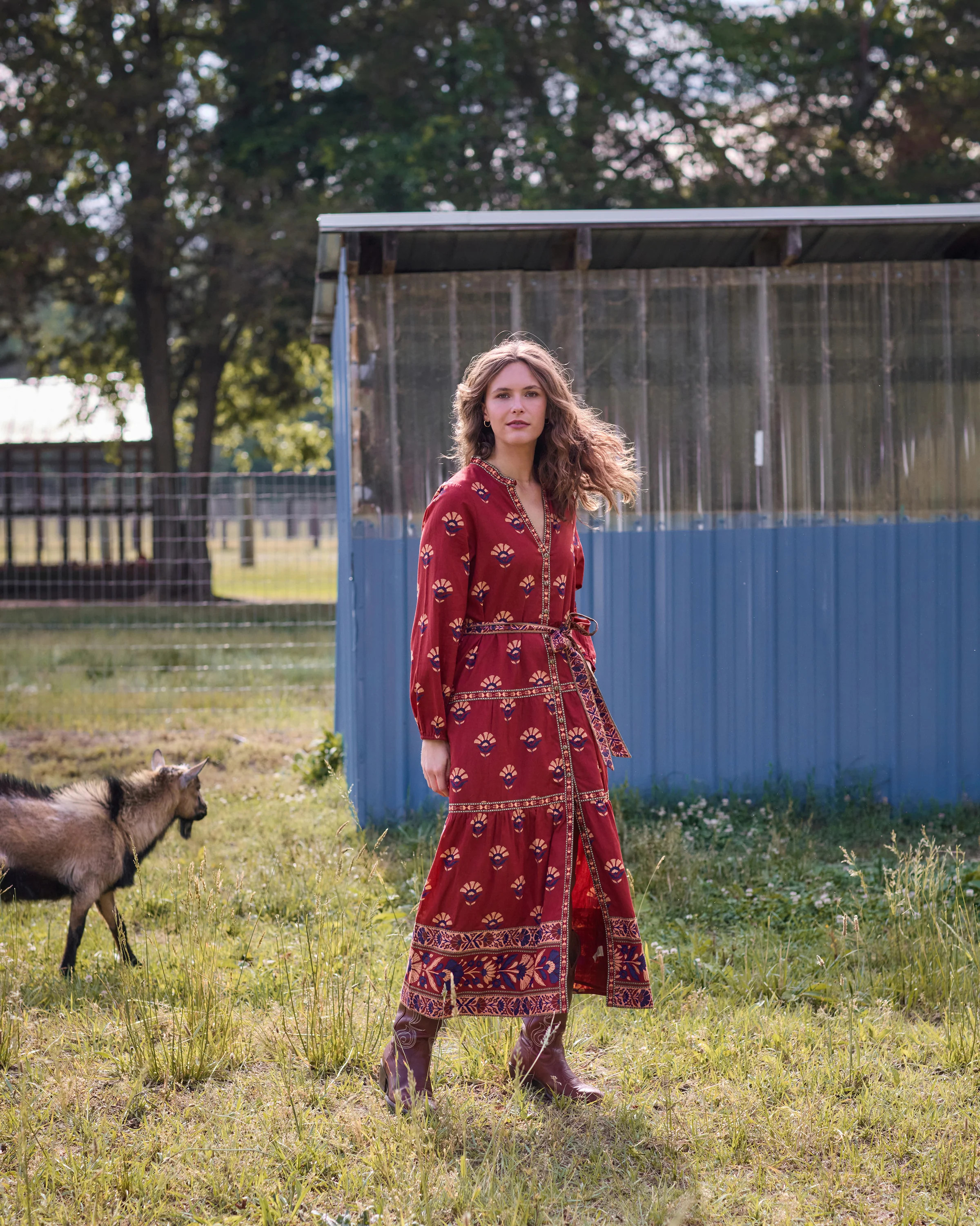 Canyon Wildflower - Maybelle Dress - Red Rock | Printfresh