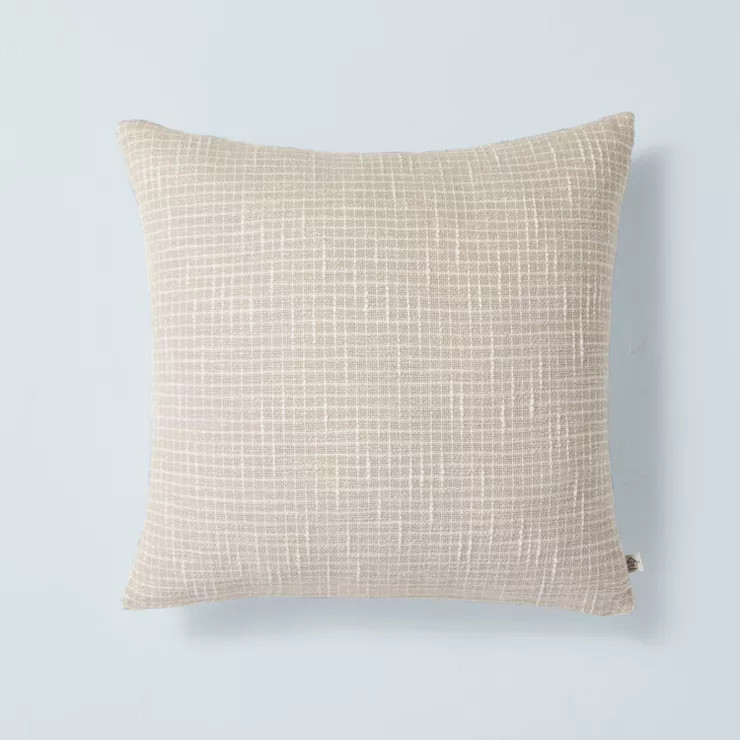 Allover Textured Grid Lines Throw Pillow - Hearth & Hand™ with Magnolia | Target