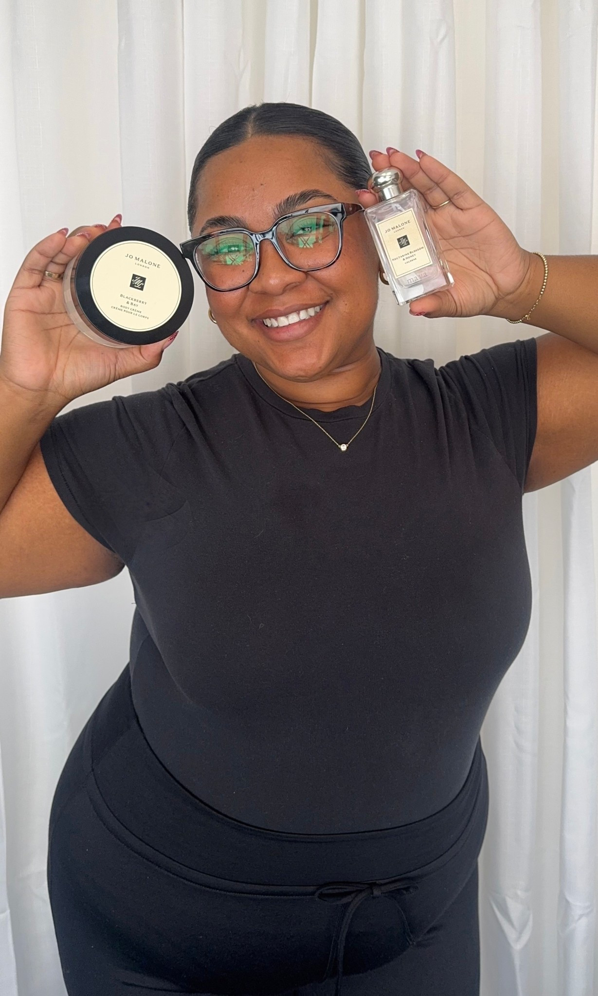 My Friday finishing touches! Gotta love a comfy Friday fit with a simple scent to match! #jomalone #paireyewear #hudabeauty #oldnavy

#LTKPlusSize #LTKFindsUnder50 #LTKSeasonal